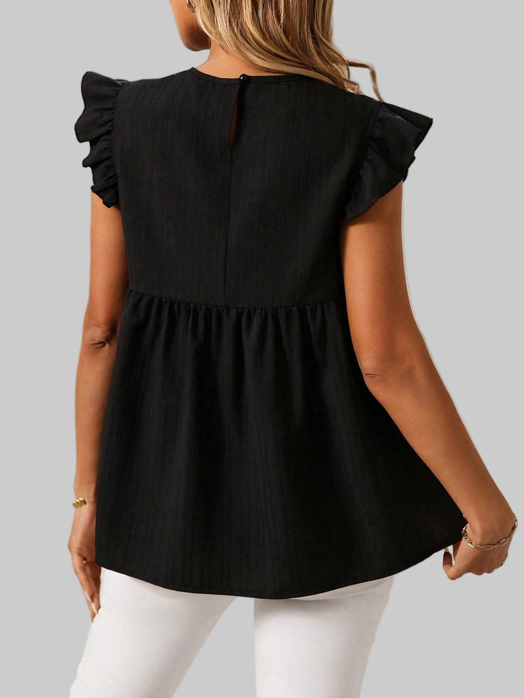 Embroidered Flying Sleeves Blouse