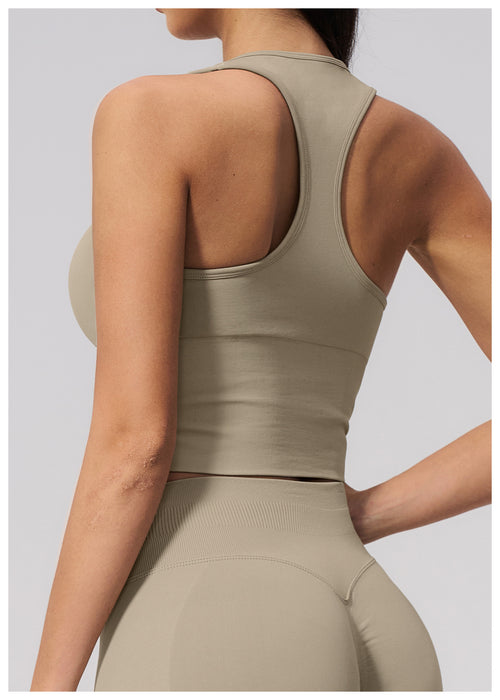 Sports Vest V-neck Waist Shaping Beauty Back Crop Top