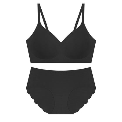 Seamless Thin Shaping Wireless Soft Support Push-up Bra Set