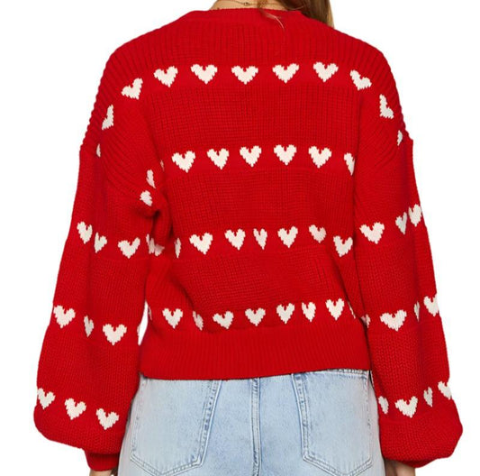 Sweet Cute Love Heart Sweater