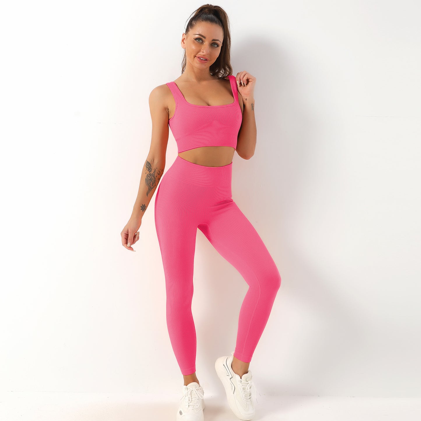 Quick Drying Seamless Yoga Fitness Sports Bra Set