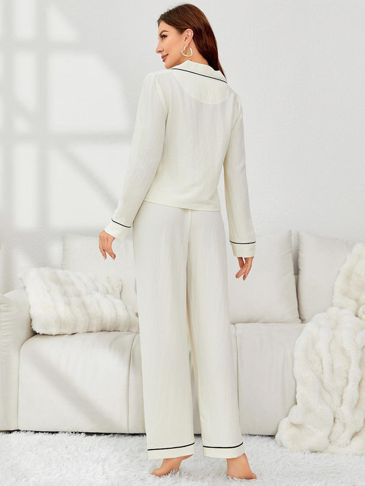 Cardigan Trousers Pajamas Set