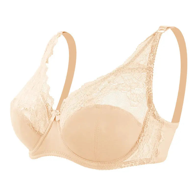 Adjustable Lace Bra Wire Push-up Thin - 85C/D / Apricot - Bras