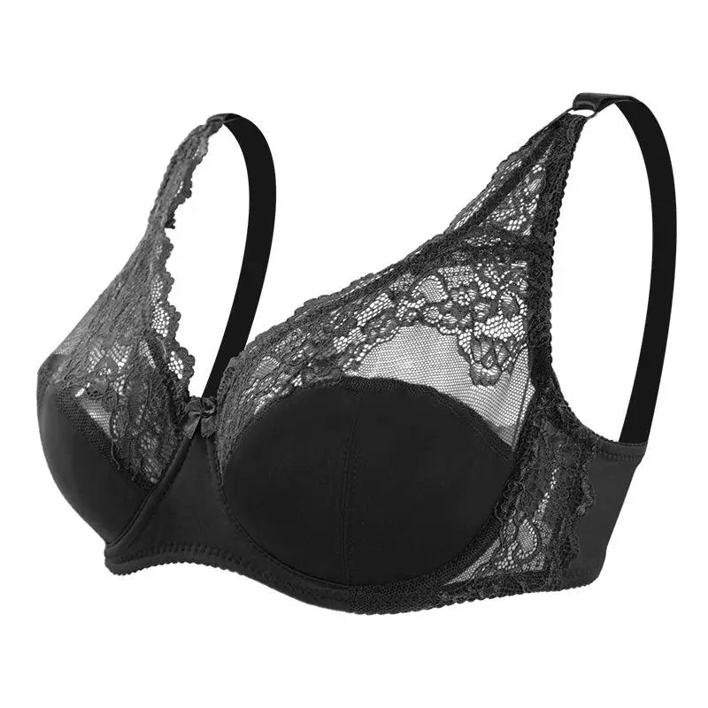 Adjustable Lace Bra Wire Push-up Thin - 85C/D / Black - Bras