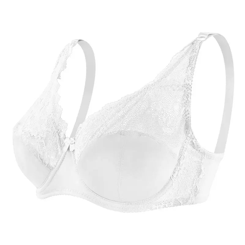 Adjustable Lace Bra Wire Push-up Thin - 85C/D / White - Bras