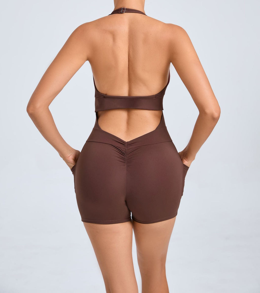 Backless Adjustable Halter Yoga Fitness Sports Romper Tamra.Shop.Social