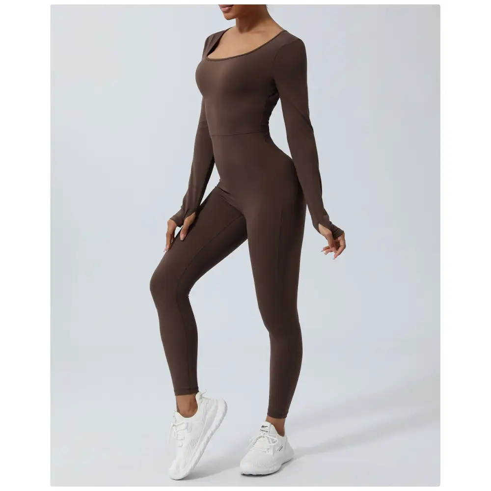 Backless Yoga Hip Lifting One-Piece Fitness Jumpsuit - Activewear