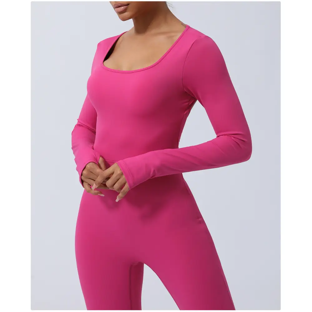 Backless Yoga Hip Lifting One-Piece Fitness Jumpsuit - Activewear