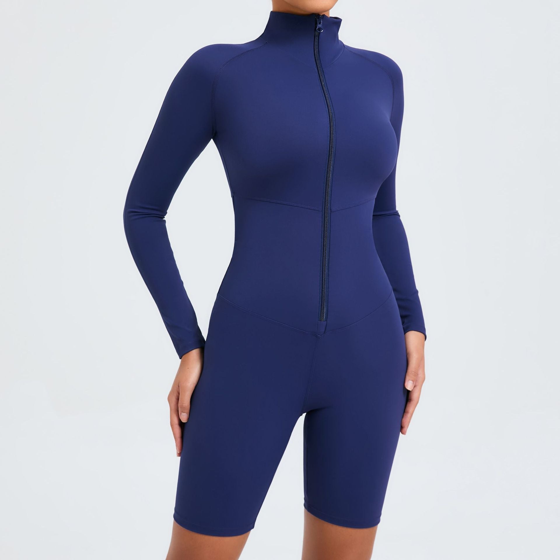 Belly Contracting Long Sleeve Zipper One Piece Fitness Sports Romper Tamra.Shop.Social