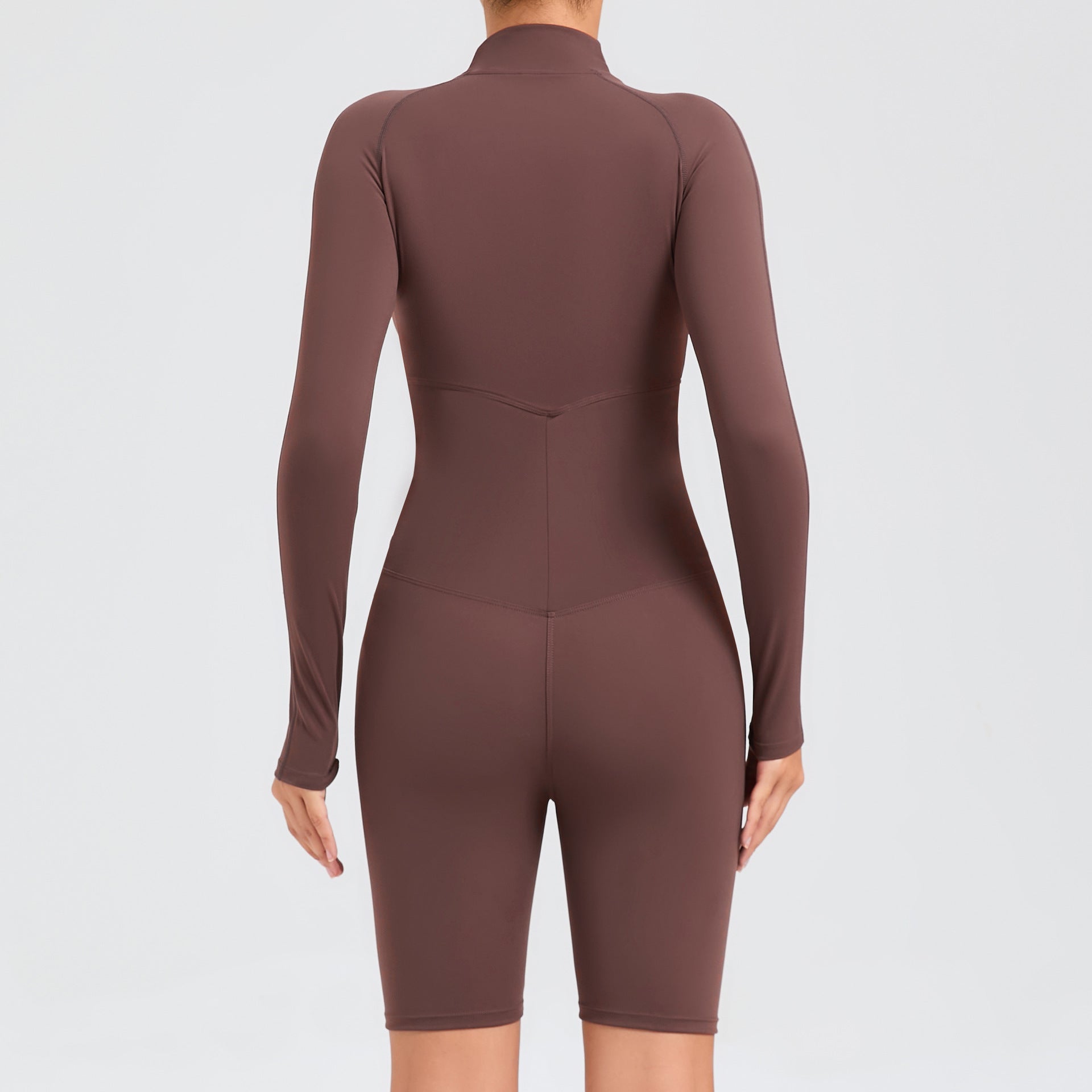 Belly Contracting Long Sleeve Zipper One Piece Fitness Sports Romper Tamra.Shop.Social