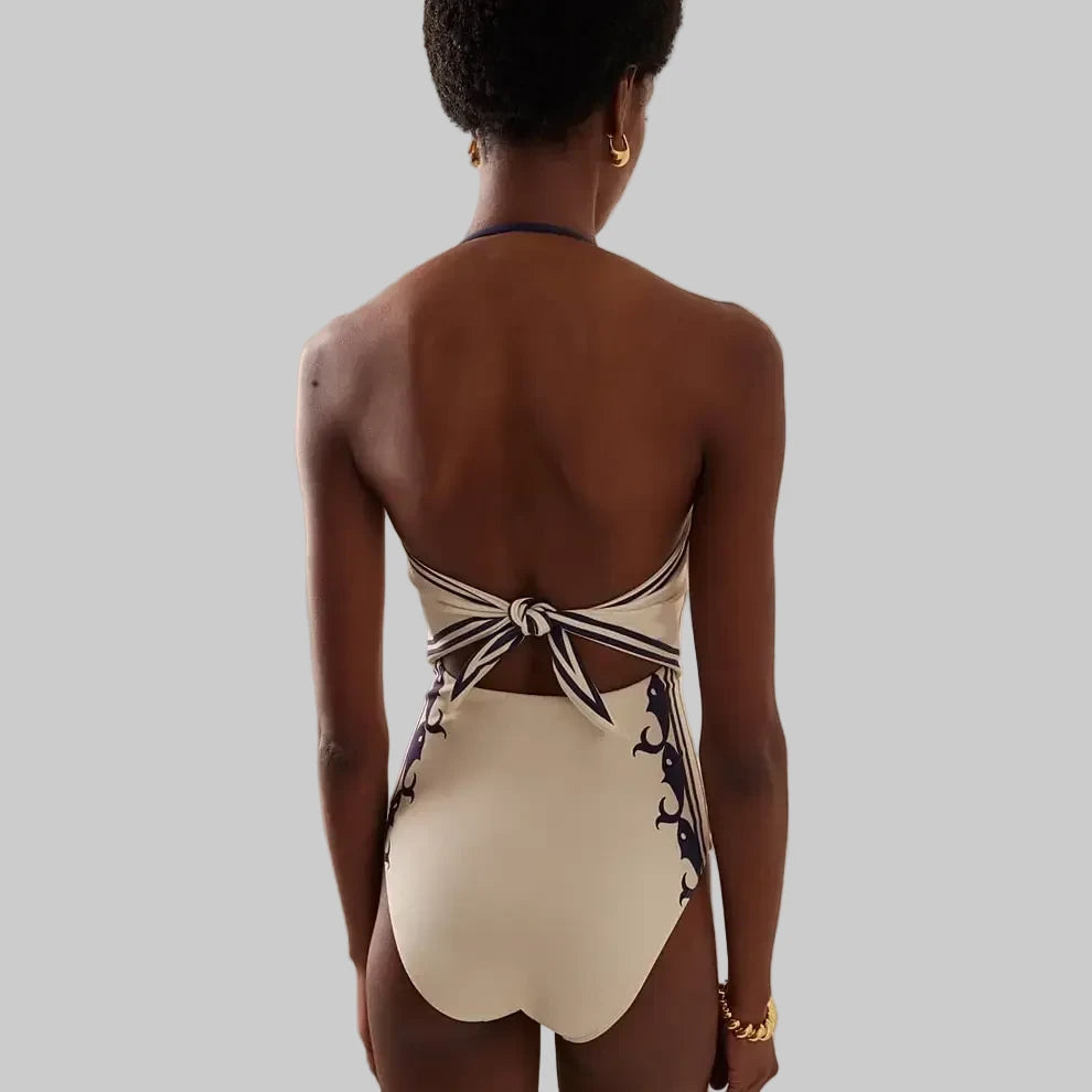 Bow Bandage High Grade One Piece Swimsuit - Cover-ups & Kimonos