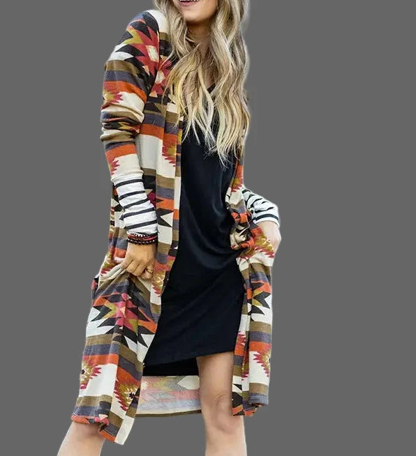 Camouflage Print Medium Length Coat - S / Color - Outerwear