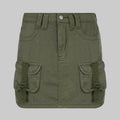 Cargo Slim Fit Skirt - S / Army Green - Skirts