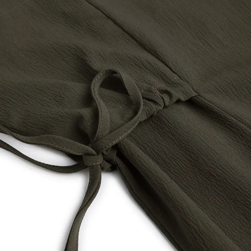 Casual Loose Elastic Design Pocket Dress - Dresses