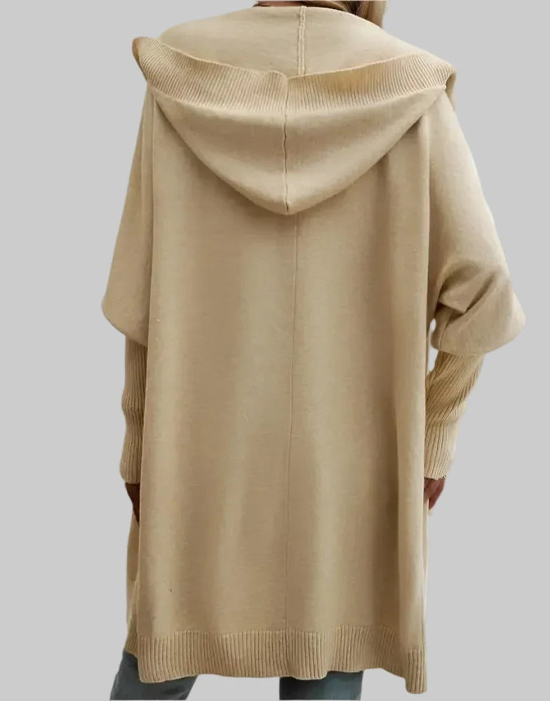Casual Loose Hooded Mid-Length Cardigan - Sweatshirts & Hoodies