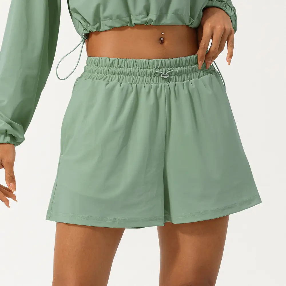 Casual Outdoor Exercise Shorts - M / Green - Activewear