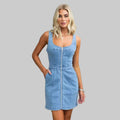 Casual Slim Denim Sleeveless Dress - S / Light Blue - Dresses