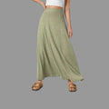 Casual Swing Knitted Draping Loose Skirt - S / Green - Skirts