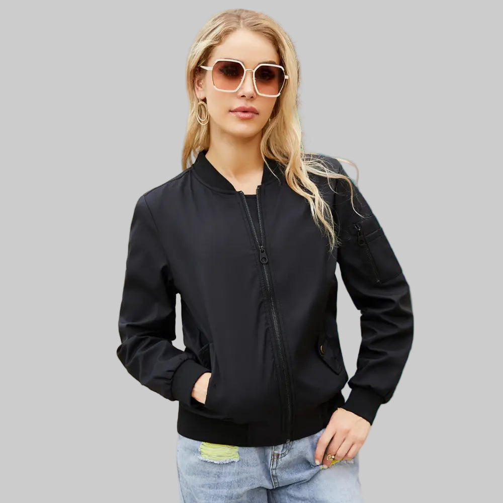 Casual Thin Flight Jacket - Outerwear