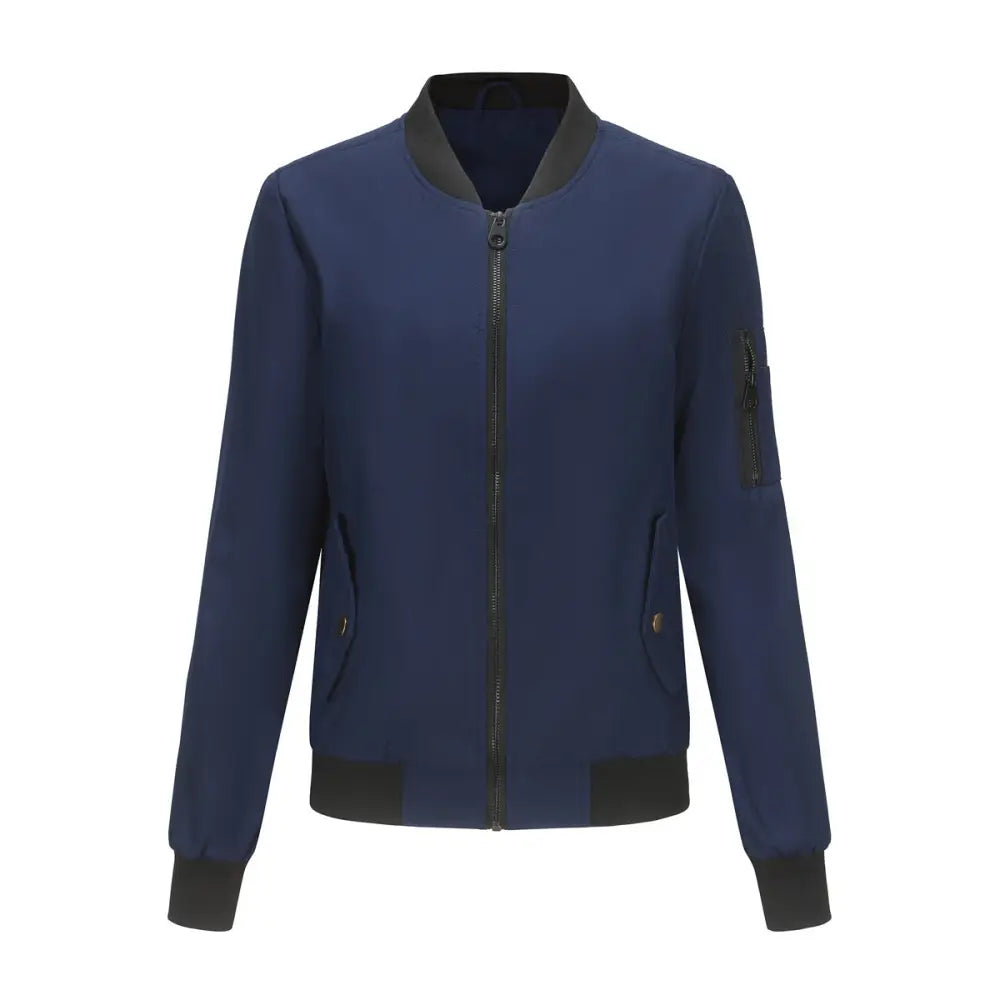 Casual Thin Flight Jacket - S / Navy Blue - Outerwear