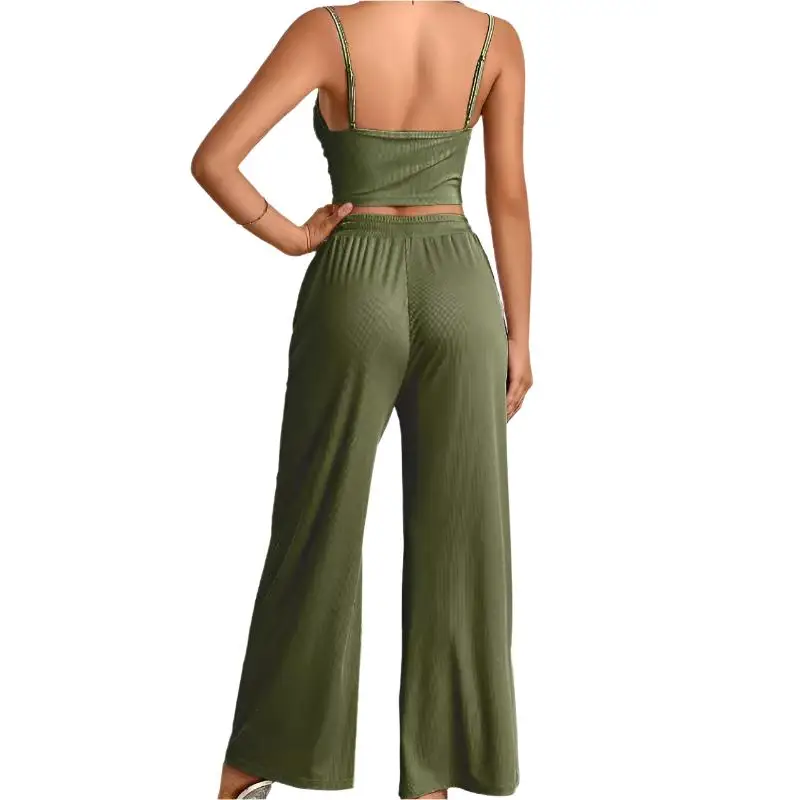 Casual Trousers Sexy Comfortable Refined Two-Piece Pants Set - Outfit Sets
