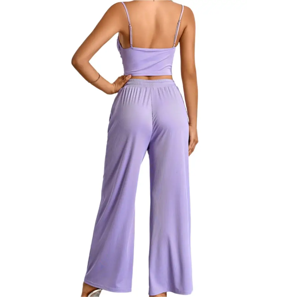 Casual Trousers Sexy Comfortable Refined Two-Piece Pants Set - Outfit Sets