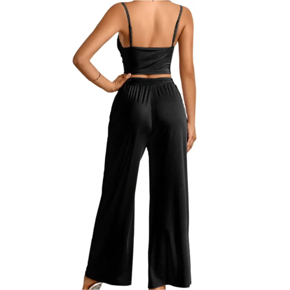Casual Trousers Sexy Comfortable Refined Two-Piece Pants Set - Outfit Sets