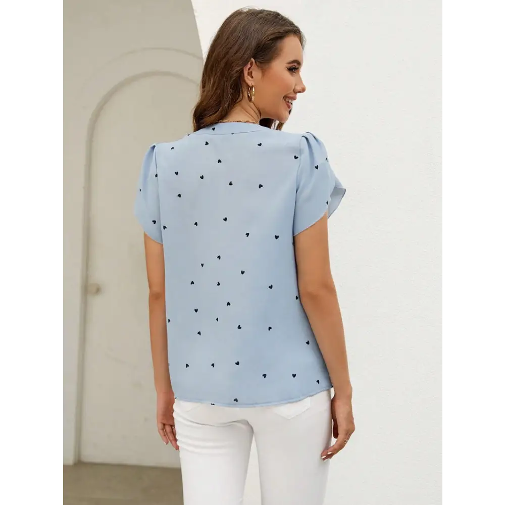 Chic Love Petal Sleeve Shirt Blouse - Shirts & Blouses