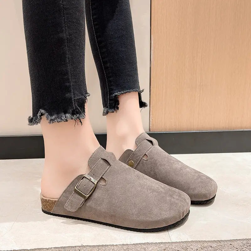 Closed Toe Clogs Slippers - 35 / Gray - Shoes