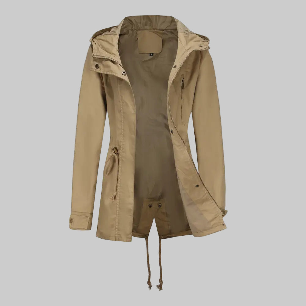 Cotton Anorak Coat - S / Apricot - Outerwear