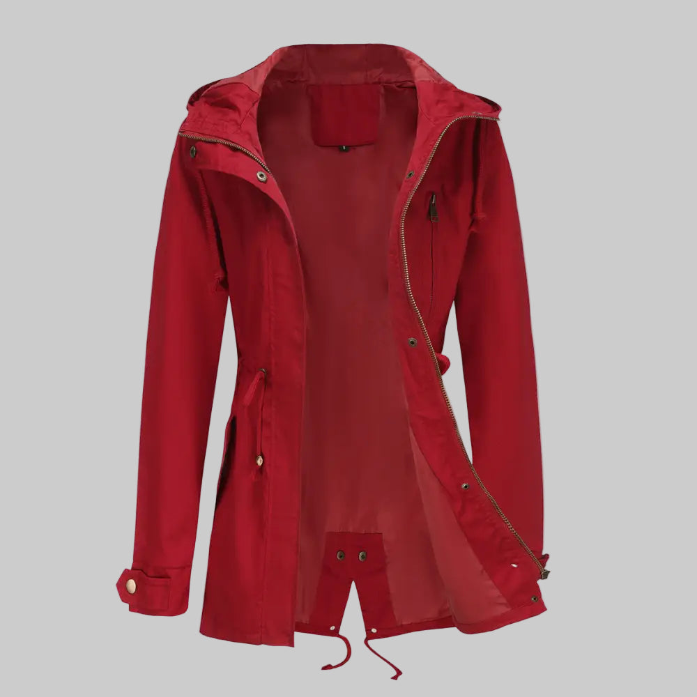 Cotton Anorak Coat - S / Burgundy - Outerwear