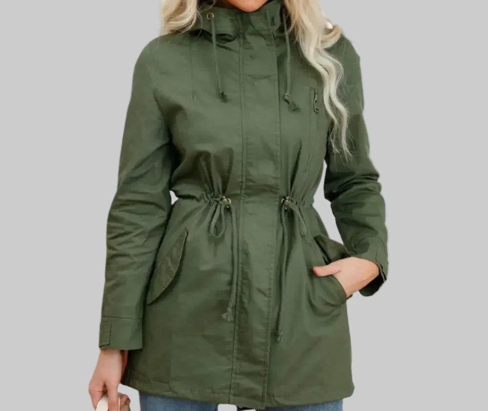 Cotton Loose Solid Color Coat - Outerwear