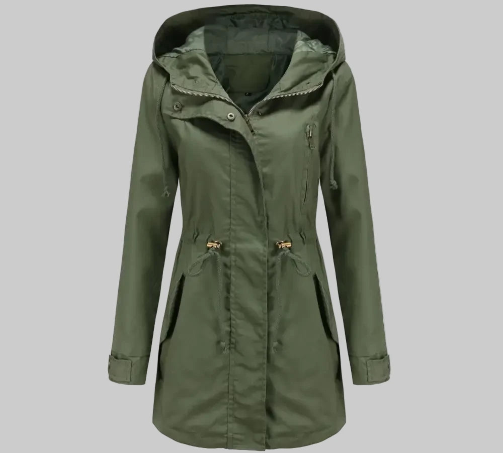 Cotton Loose Solid Color Coat - S / Army Green - Outerwear