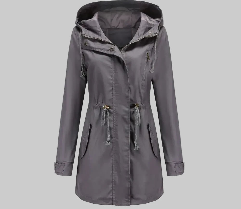 Cotton Loose Solid Color Coat - S / Gray - Outerwear
