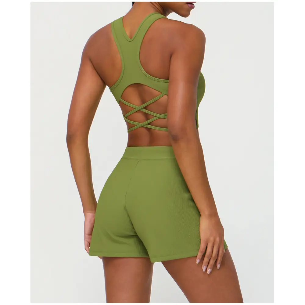 Cross Back Sports Yoga Bra - Activewear