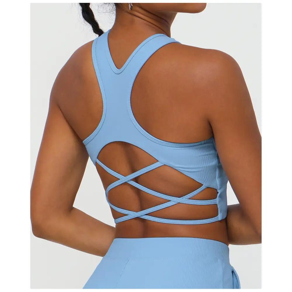 Cross Back Sports Yoga Bra - Activewear