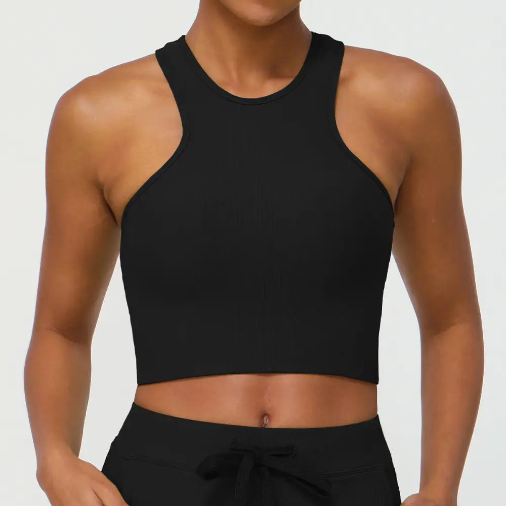 Cross Back Sports Yoga Bra - S / Black - Activewear