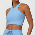 Cross Back Sports Yoga Bra - S / light blue - Activewear