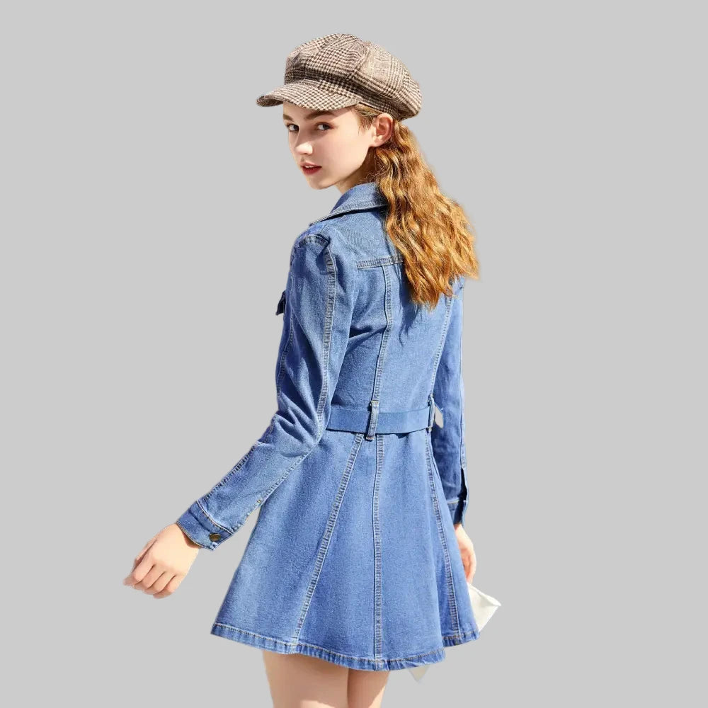 Denim Belt Dress - Dresses