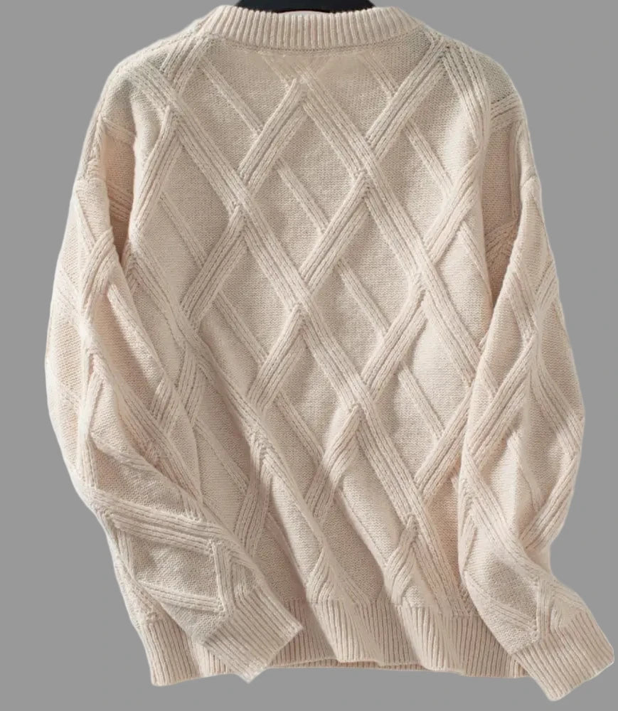Diamond Pullover Knitted Sweater - Sweaters & Cardigans