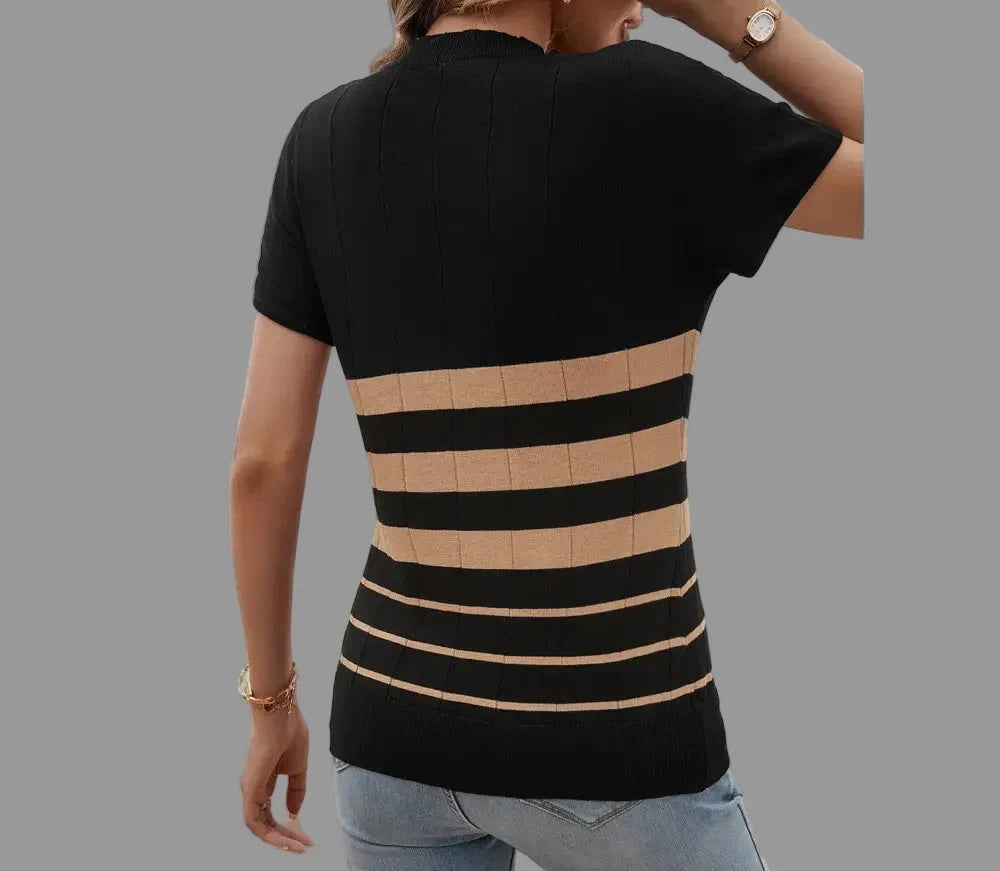 Elegant Slim Striped Sweater - Sweaters & Cardigans