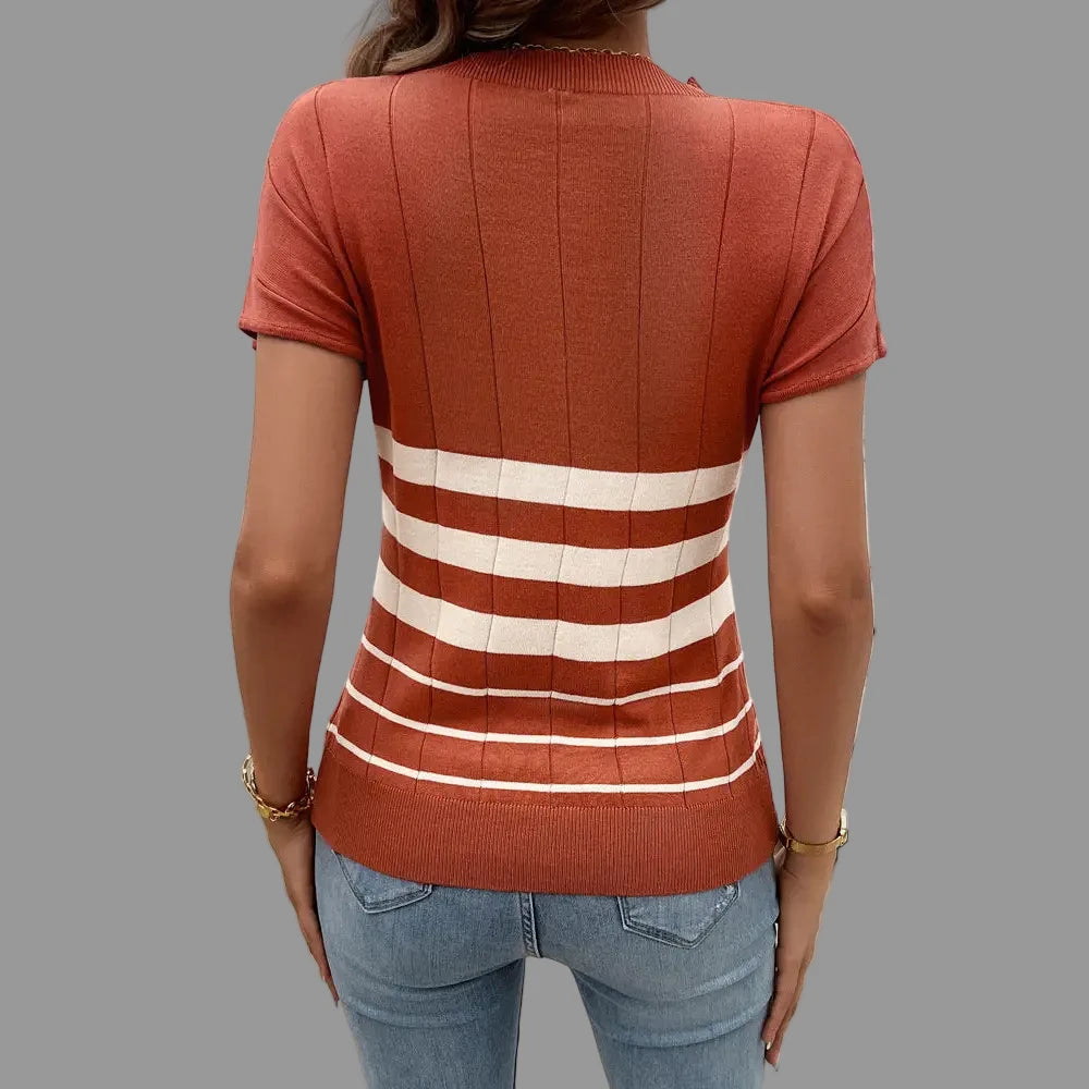 Elegant Slim Striped Sweater - Sweaters & Cardigans