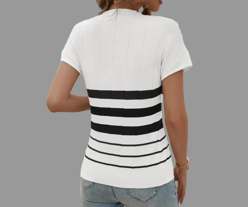 Elegant Slim Striped Sweater - Sweaters & Cardigans