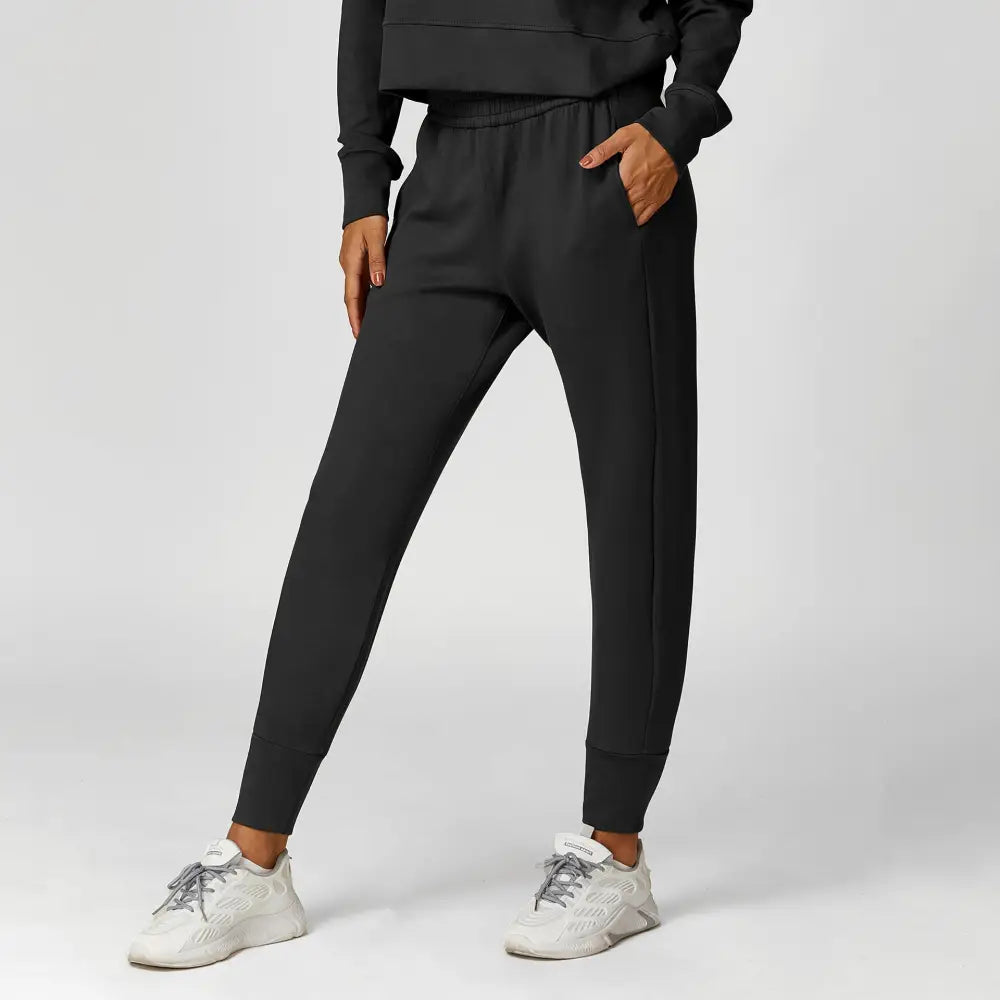 Exercise Sweatshirt Round Neck Trend Loose Casual Yoga Suit - S / Dark Gray Sweatpants - Activewear
