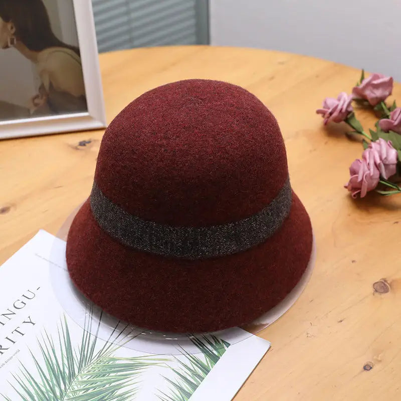 Fisherman Bucket Hat - One Size / Burgundy - Hats