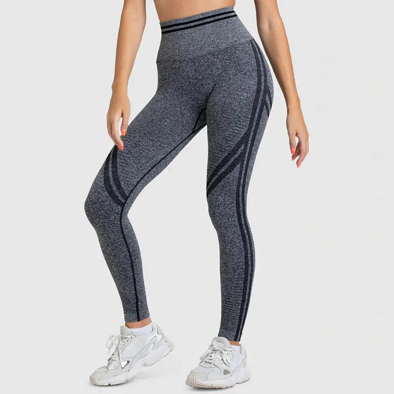 Fitness High Waist Yoga Sports Suit - S / Heather Gray Pants - Activewear