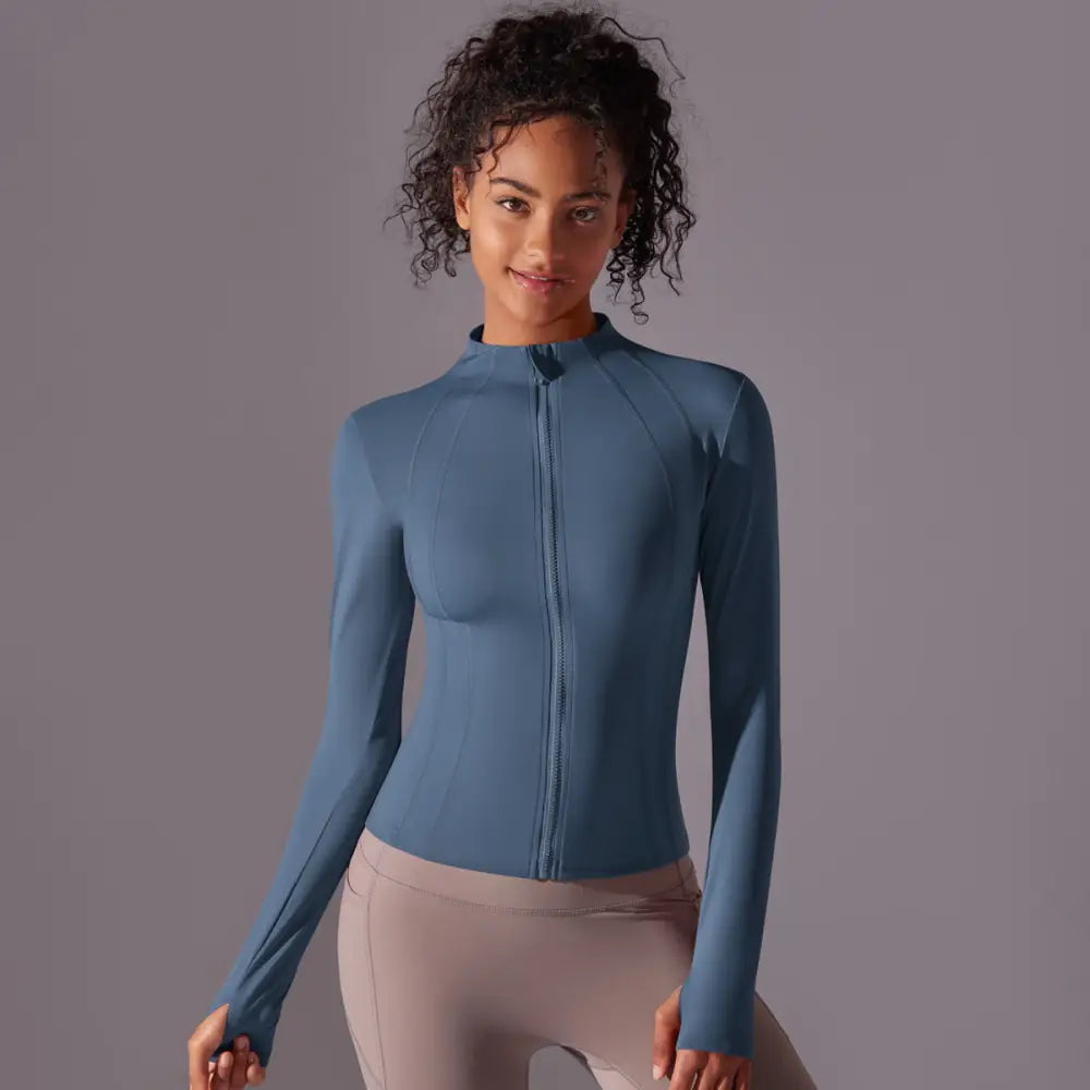 Fitness UV Protection Zipper Jacket - S / Zip Jacket-Code Blue - Activewear