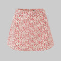 Floral A-Line Skirt - S / Red - Skirts