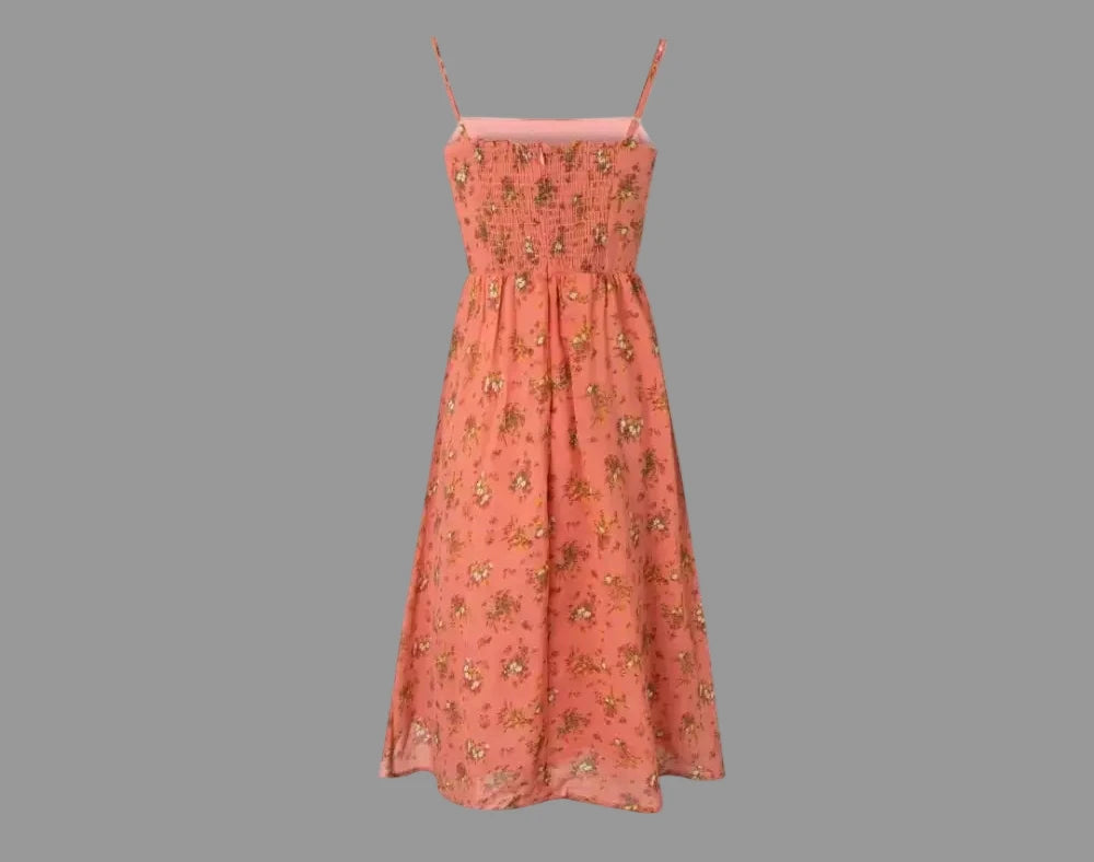 Floral Midi Dress - Dresses