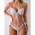 Floral Push-up Bikini - S / Multicolor Small Flower - Bikinis